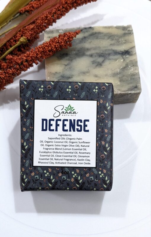 Defense Bar Soap(Vegan, All Natural, 83% Organic)