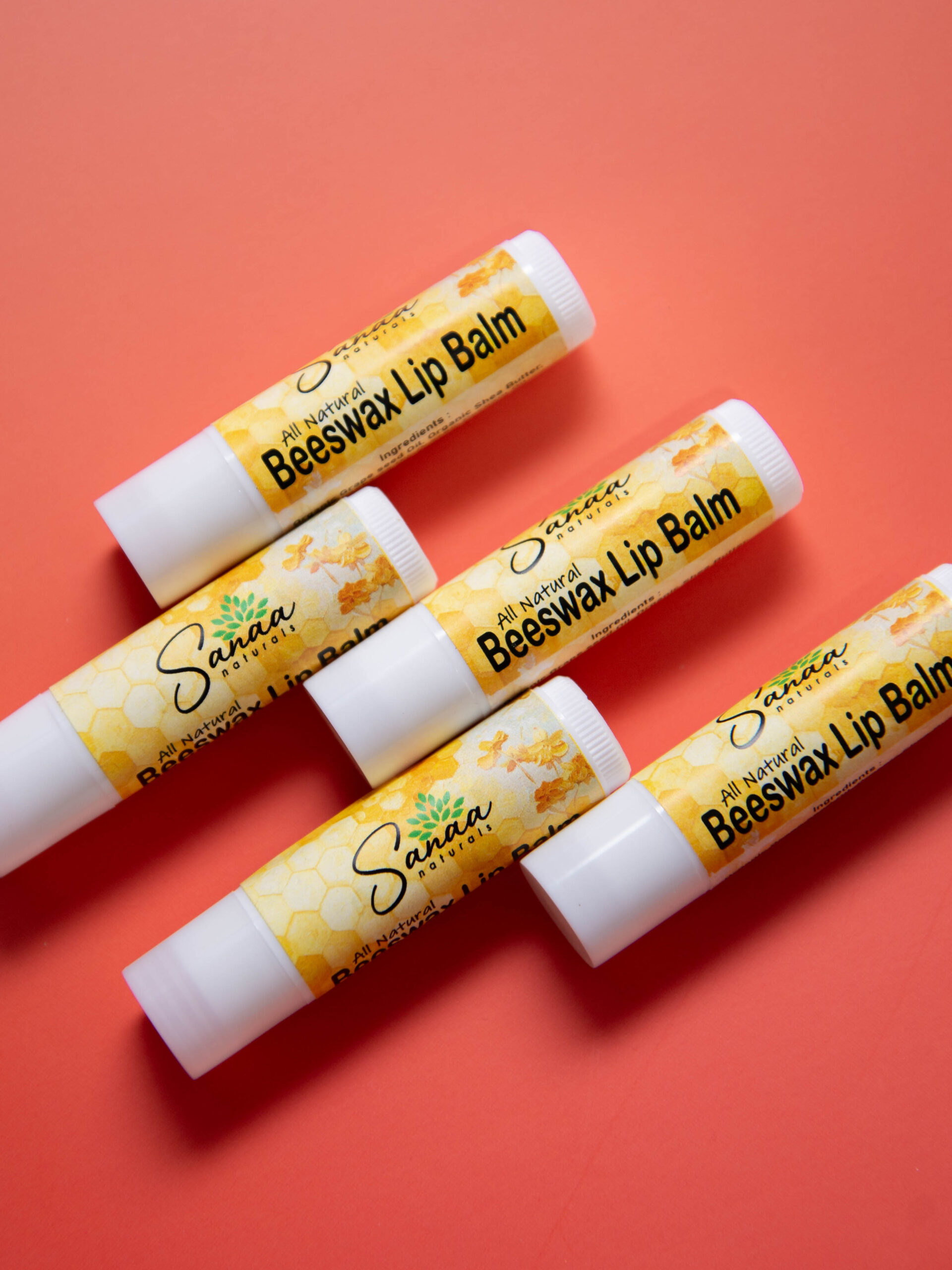 All Natural Beeswax lipbalm 3pk